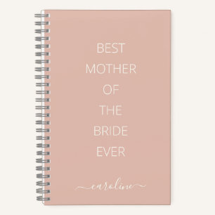 Carnet Personnalisé Meilleure mère de la mariée Moderne B