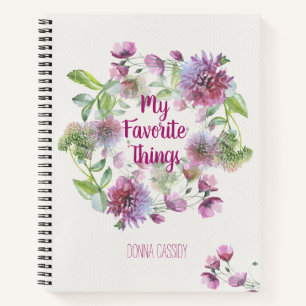 Carnet Personnalisé Mes Choses Favorites