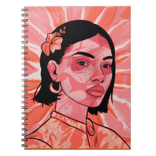Carnet Personnalisé Moderne boho féminine minimaliste art