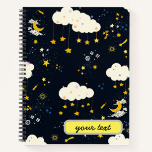 Carnet Personnalisé Moderne Cool magie ciel étoiles Rocke