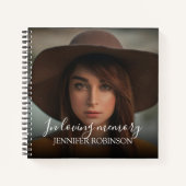 Carnet Personnalisé Moderne dans la mémoire d'amour | Mém (Devant)