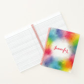 Carnet Personnalisé Moderne Elegant Arc-en-ciel Couleurs  (Intérieur)