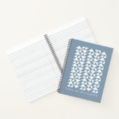 Carnet Personnalisé moderne géométrique minimaliste bleu (Intérieur)