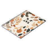 Carnet Personnalisé Monogramme Automne Floral (Côté gauche)