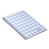 Carnet PERSONNALISÉ motif Gingham Bleu (Côté Droit)