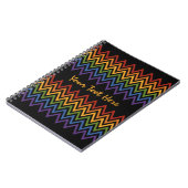 Carnet personnalisé Motif Rainbow Chevron (Côté gauche)