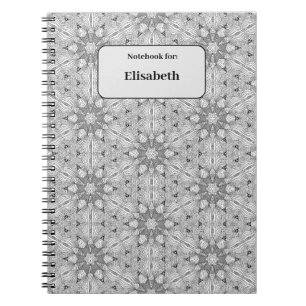 Carnet personnalisé motif transparent noir et blan