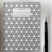 Carnet personnalisé motif transparent noir et blan