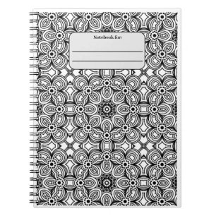 Carnet personnalisé motif transparent noir et blan