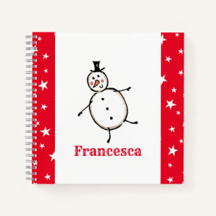 Carnet personnalisé Noël Snowman