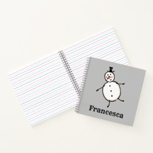Carnet personnalisé Noël Snowman