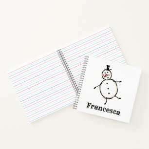 Carnet personnalisé Noël Snowman