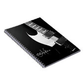 Carnet personnalisé noir et blanc de musique de (Côté Droit)