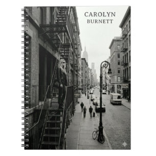 Carnet personnalisé noir et blanc sophistiqué