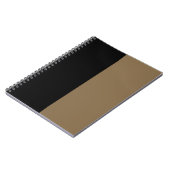 Carnet PERSONNALISÉ Noir & Or (Côté gauche)
