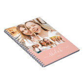 Carnet Personnalisé Nom Moderne tendance Script 4 Photo C (Côté Droit)