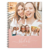 Carnet Personnalisé Nom Moderne tendance Script 4 Photo C (Devant)