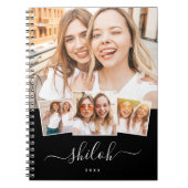 Carnet Personnalisé Nom Moderne tendance Script 4 Photo C (Devant)