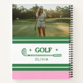 Carnet Personnalisé Nom rose et vert photo de l'amant de  (Dos)