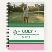 Carnet Personnalisé Nom rose et vert photo de l'amant de  (Devant)