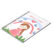 Carnet Personnalisé Nom/Sujet mignon Rainbow Love Princes (Côté gauche)