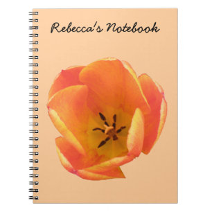 Carnet personnalisé Orange Tulip