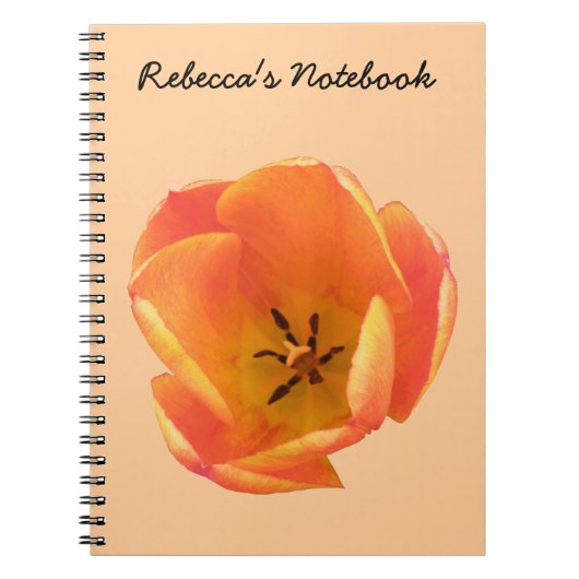 Carnet personnalisé Orange Tulip (Devant)