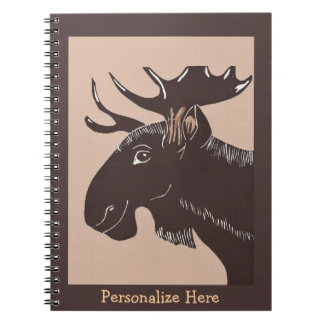Carnet personnalisé par art Brown d'orignaux