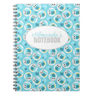 Carnet personnalisé par hibou mignon drôle de