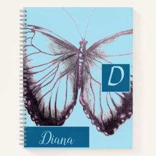 Carnet Personnalisé par le papillon de nom