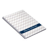 Carnet personnalisé par motif de Chevron de marine (Côté Droit)