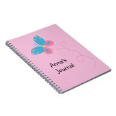 Carnet personnalisé par papillon lunatique mignon (Côté Droit)