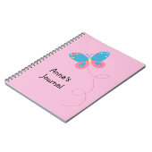 Carnet personnalisé par papillon lunatique mignon (Côté gauche)