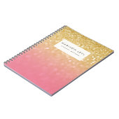 Carnet personnalisé par parties scintillantes (Côté gauche)