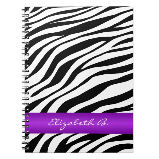 Carnet personnalisé par rayure pourpre (Devant)