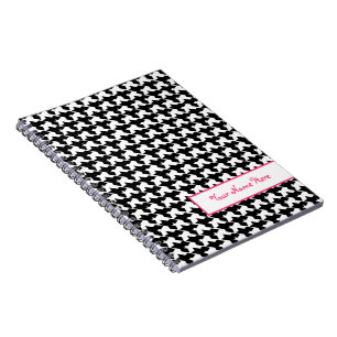Carnet personnalisé par spirale de pied-de-poule