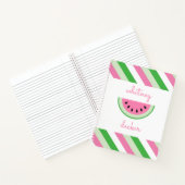 Carnet personnalisé Pink Watermelon Stripes (Intérieur)