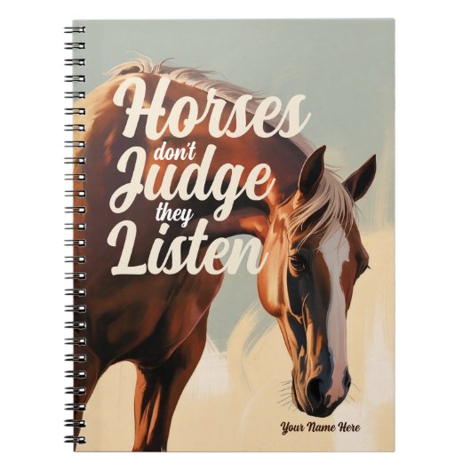 Carnet Personnalisé pour Cheval (Devant)