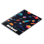 Carnet personnalisé pour les enfants de fusées spa (Côté gauche)