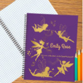 Carnet Personnalisé Purple Fairy Écriture et dessi