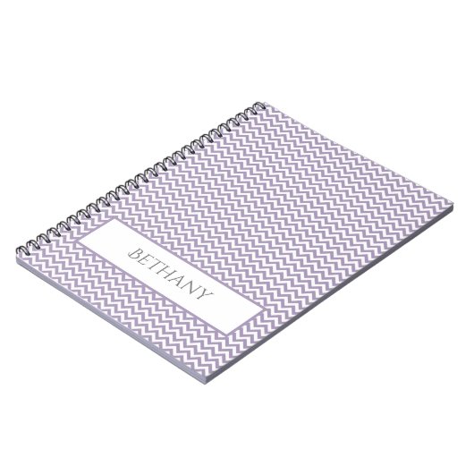 Carnet personnalisé Purple Simple Chevron (Côté gauche)