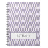 Carnet personnalisé Purple Simple Chevron (Devant)