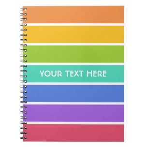 Carnet personnalisé Rainbow Colors