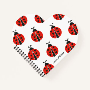 Carnet Personnalisé Red Ladybug moderne