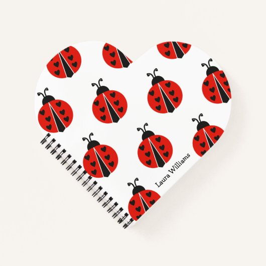 Carnet Personnalisé Red Ladybug moderne (Devant)
