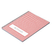 Carnet personnalisé Red Simple Chevron (Côté gauche)