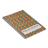 Carnet Personnalisé Retro Funky Orange Brown (Côté Droit)