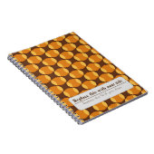 Carnet Personnalisé Retro Funky Orange Brown (Côté Droit)