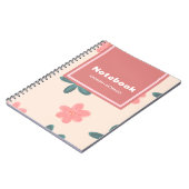 Carnet Personnalisé rose et pastel Floral (Côté gauche)