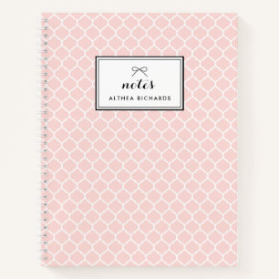 Carnet personnalisé rose pâle